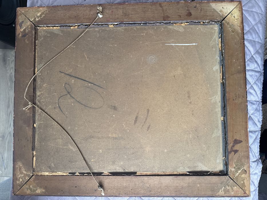 Litografia w pieknej ramie mahoniu