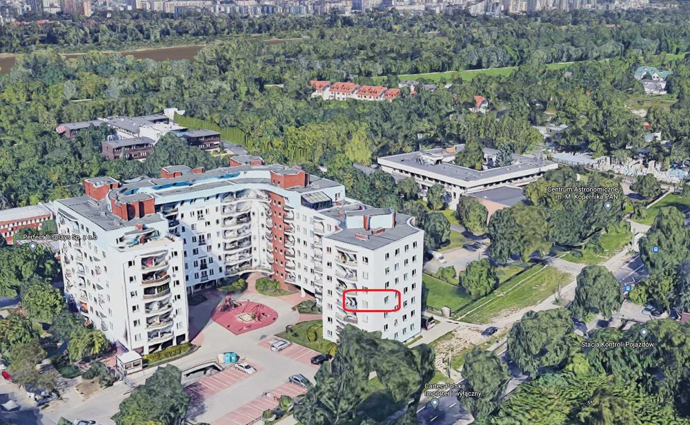 Bezpośr. 2 pokoje, 50 m2, Warszawa, ul. Bartycka Mokotów, Siekierki, miejsce postojowe w garażu