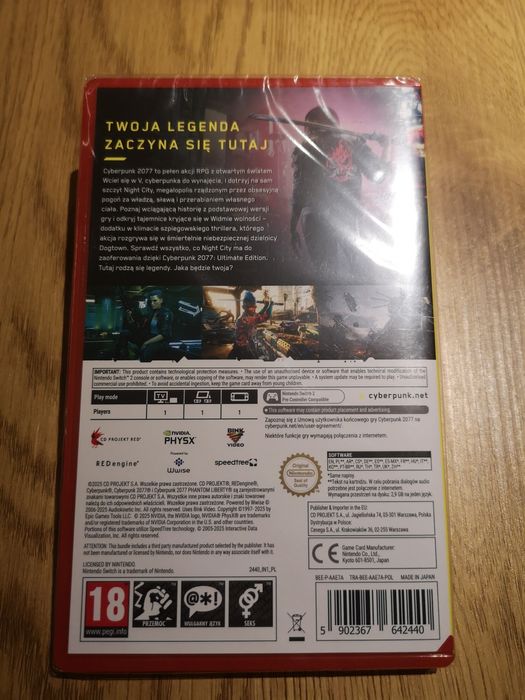 Cyberpunk 2077 Nintendo switch 2-Nowa Folia