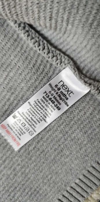Sweter Next spodnie jeans 6-9 m
