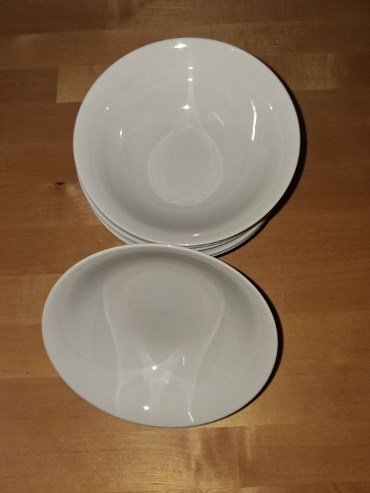 6 tacas sobremesa louça branca