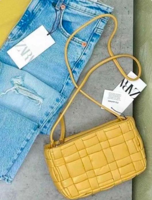 Zara сумка желтая