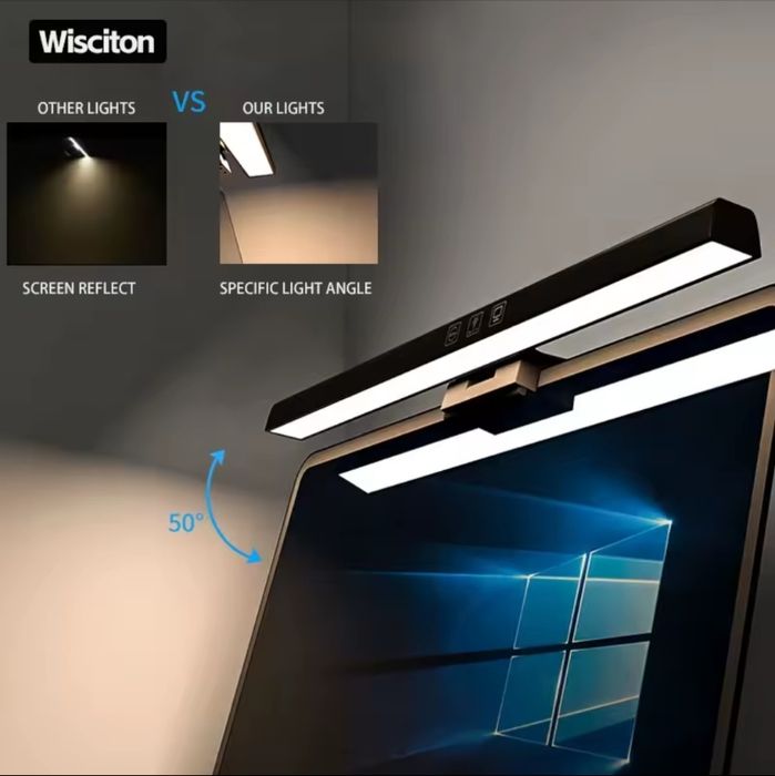 LED лампа для монітора Wisciton 33см USB сенсорна 3000K-6000K