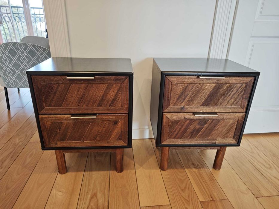 2 szafki nocne z szufladami