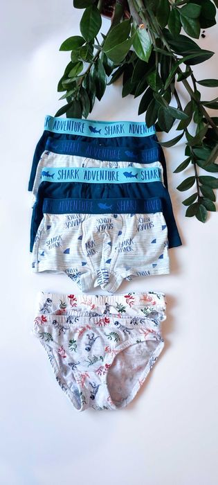 Zestaw bielizny dla chłopca – 4x bokserki + 2x slipy, r. 98/104