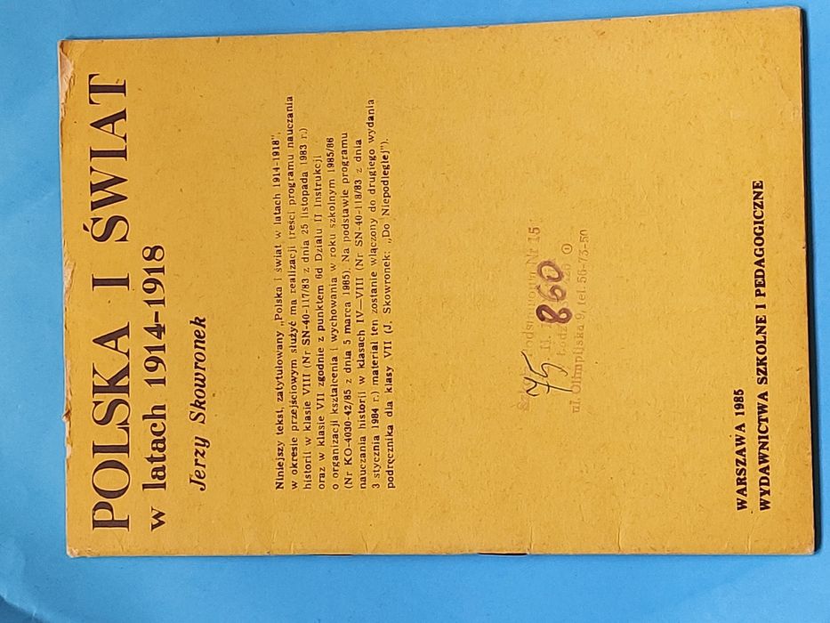 książka POLSKA I ŚWIAT Q LATACH 1914r-1918r