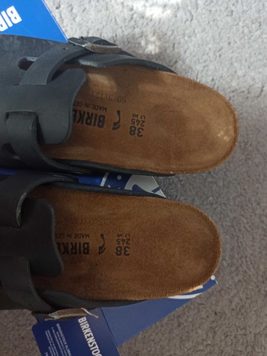 Nowe z metką skórzane klapki Birkenstock Boston r. 38