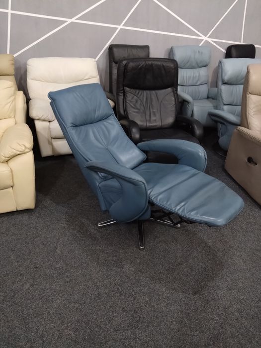 Шкіряне крісло реклайнер розкладне кожаное кресло раскладное в диван