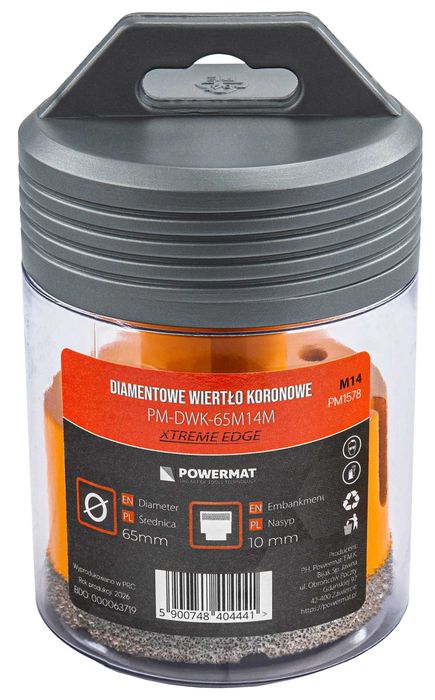 otwornica diamentowa do gresu pm-dwk-65m14m