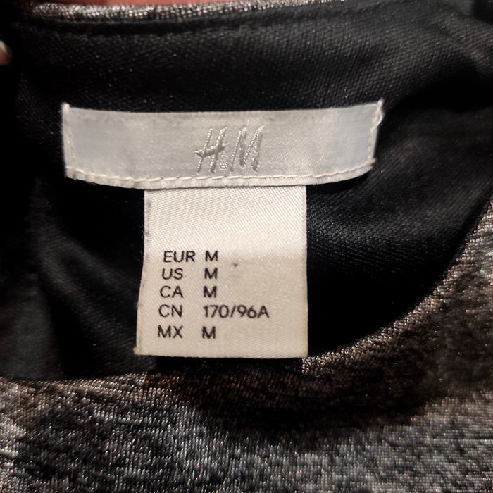Grafitowa tunika z tyłu z ozdobnym zamkiem H&M M