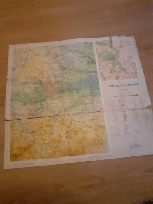 Stara mapa Krakowa 1972 rok prl