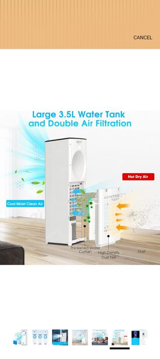 Ventilador Climatizador de Ar Evaporativo Fychuo 4-em-1