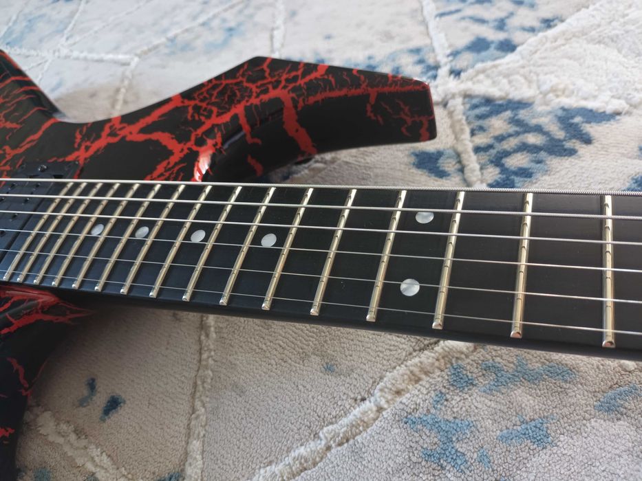B.C. Rich Warlock Legacy Floyd Rose Red Crackle Gitara elektryczna Neck-through