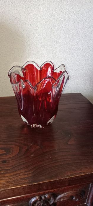 Vaso em vidro da Marinha Grande