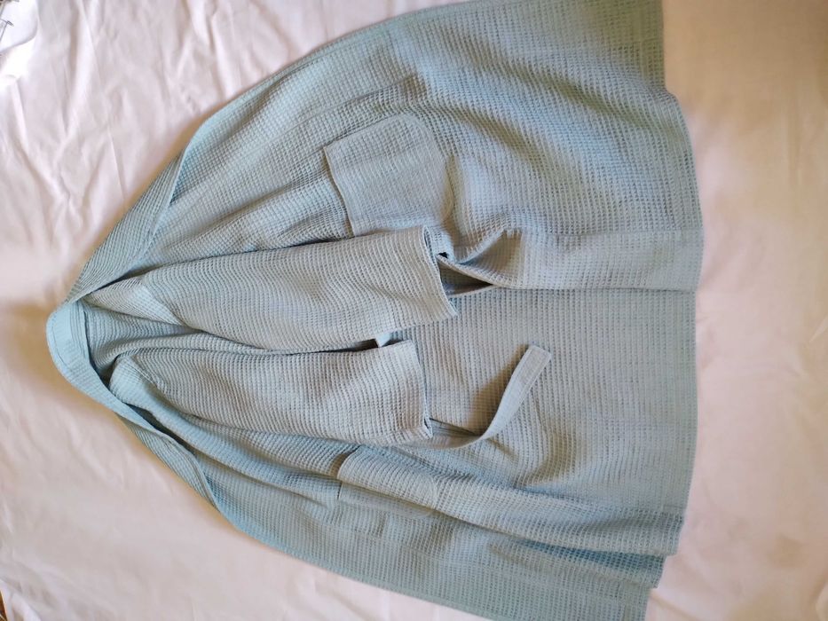 Халат з вафельної тканини унісекс