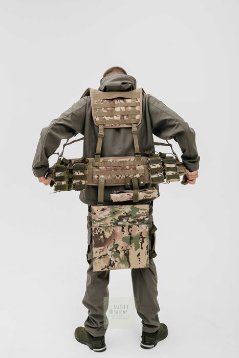 Тактичний ремінь РПС(Мультикам) в зборі з підсумками.