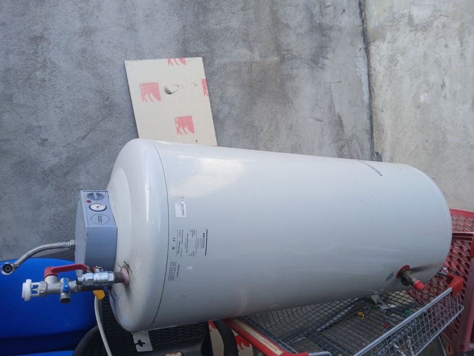 Cilindro 150l em cobre a funcionar