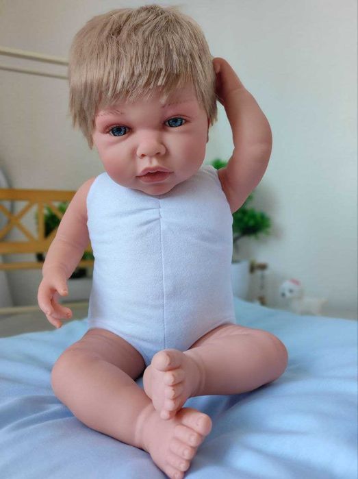 Пупси реборни з волоссям та без Ane Baby Marina&Pau, 45 см