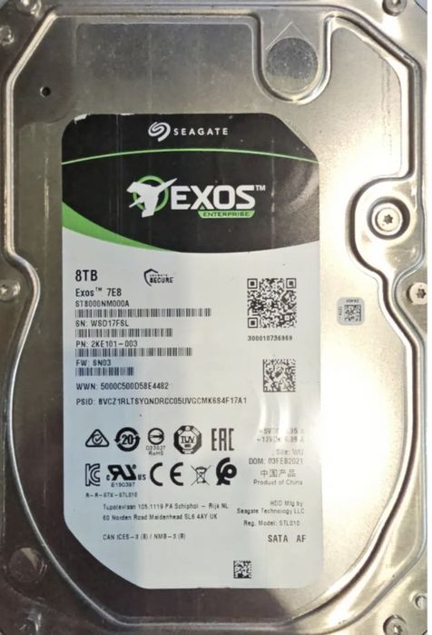 HDD SATA Seagate EXOS 3.5 8tb б/у