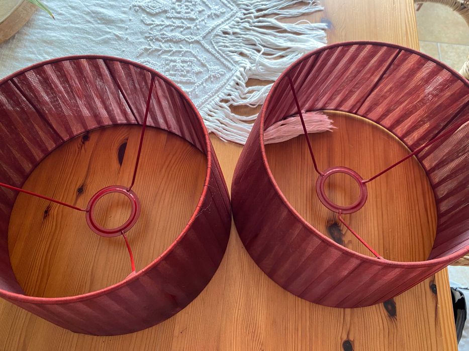 Abat jour bordeaux x 2