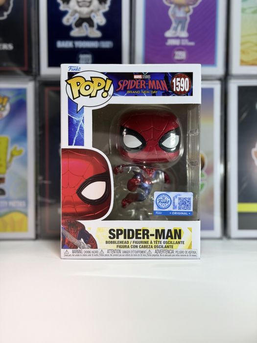 Оригінальна фігурка Funko Pop Spider-Man Brand New Day 1590 Marvel Фанко Поп Людина Павук Фільм 2026 Ексклюзив Іграшка Колекція Подарунок Оригінал