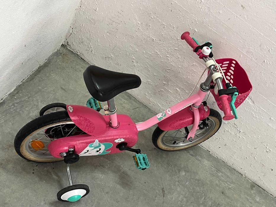 Bicicleta menina roda 14 ideal 3 - 5 anos com rodinhas