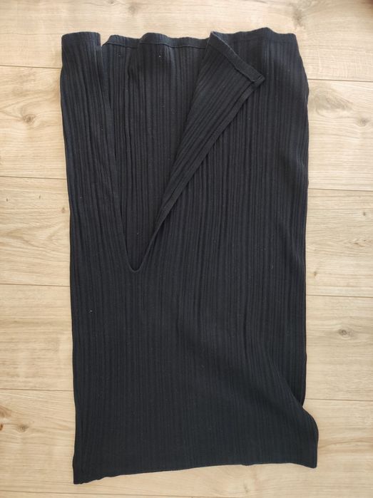 Spódnica dzianinowa ciążowa czarna MIDI rozm 42 rozcięcie