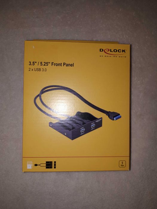 Painel Frontal DELOCK 3.5/5.25 2x USB 3.0 19PIN - Novo