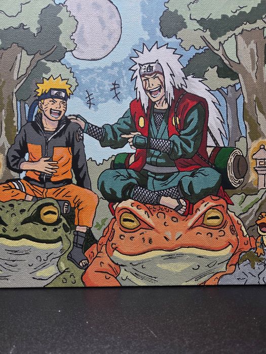 Naruto&Jiraiya - ręcznie wykonany obraz UNIKAT 1/1