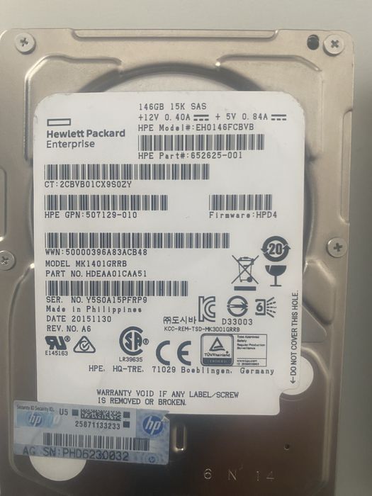 SAS Server Disks63825525566339121