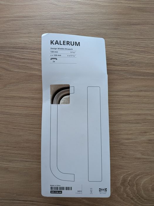 Uchwyty stalowe do szafek, 138 mm, 2 szt., Ikea Kalerum