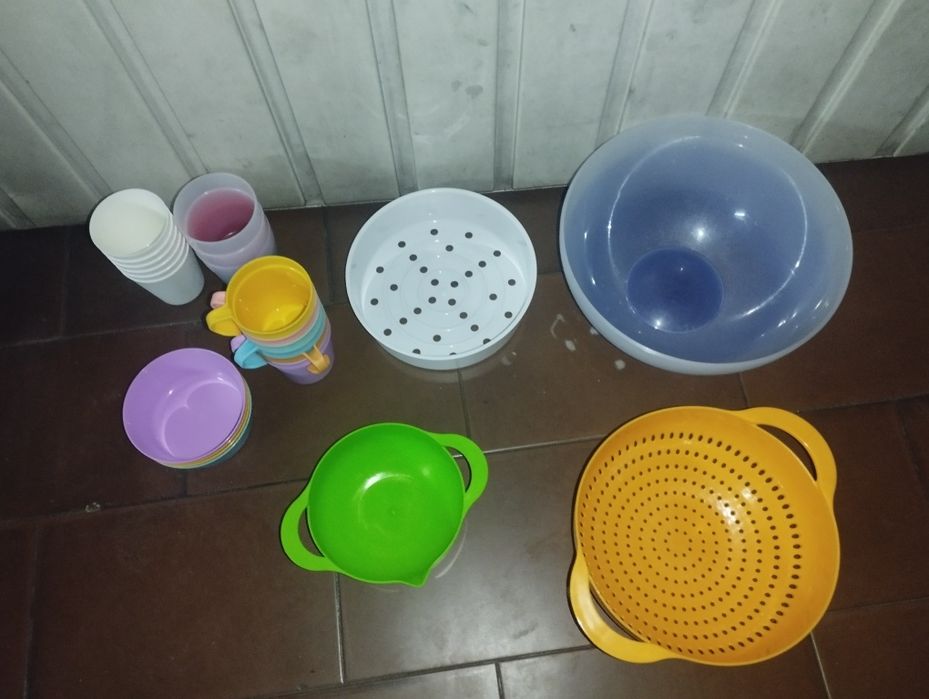Conjunto loiça plástico