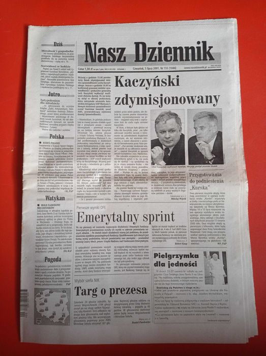 Nasz Dziennik, nr 155/2001, 5 lipca 2001, Lech Kaczyński