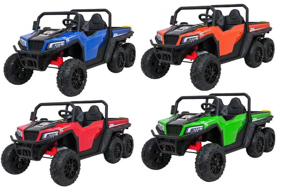 UTV GATOR JOHN DEERE 24V 800W 6x6 Elektryczny Wywrotka Auto Akumulator DUMPER 2 DZIECI