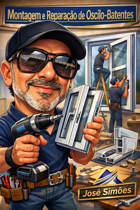 Montagem, reparação e manutenção de janelas com  oscilo batentes