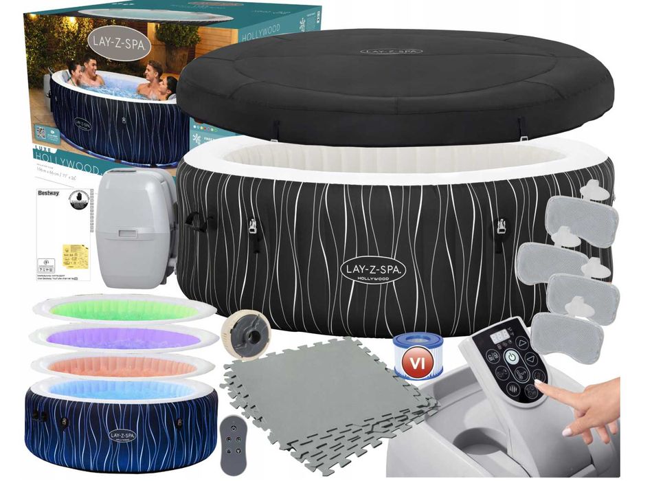 Bestway dmuchane  Lay-Z-Spa Hollywood 4-6osLED