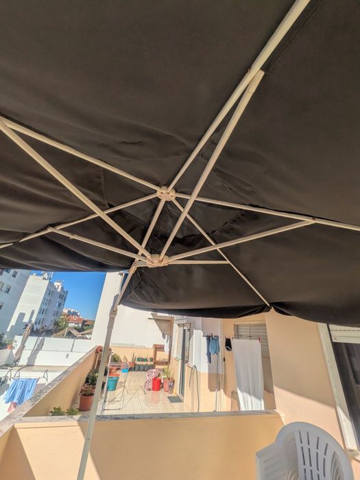 Chapeu sol exterior com rede mosquiteira