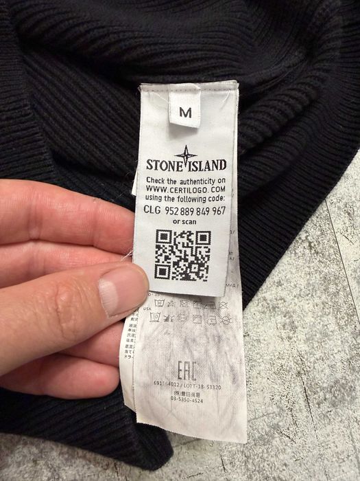 Світшот, светр, кофта Stone Island Navy Blue Crewneck Knit
