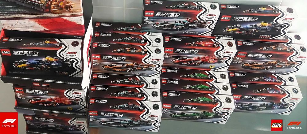 Lego Speed Champions F1 - Coleção de 10 Carros de Corrida Fórmula 1