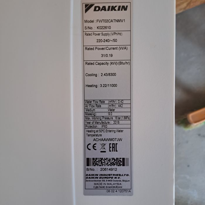 Ventiloconvectores Daikin
