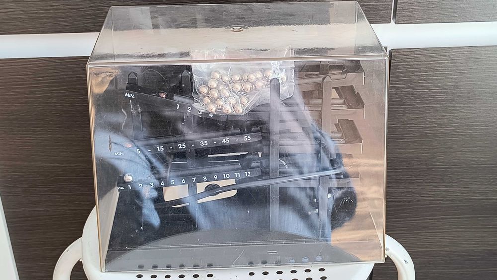 Zabytkowy Zegar Kulkowy Kolekcjonerski PRL Retro Vintage Stary