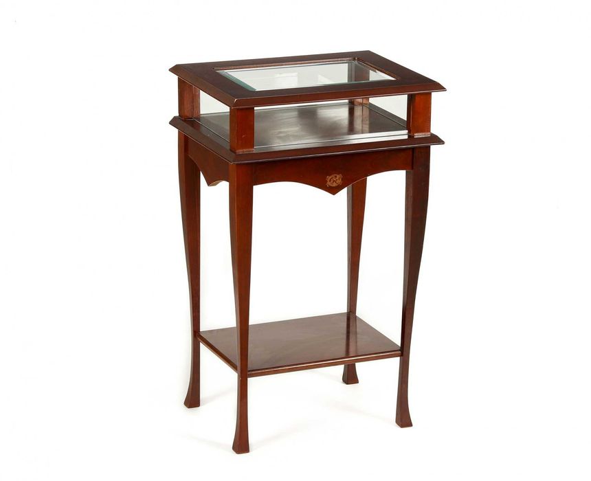 Mesa vitrine em madeira