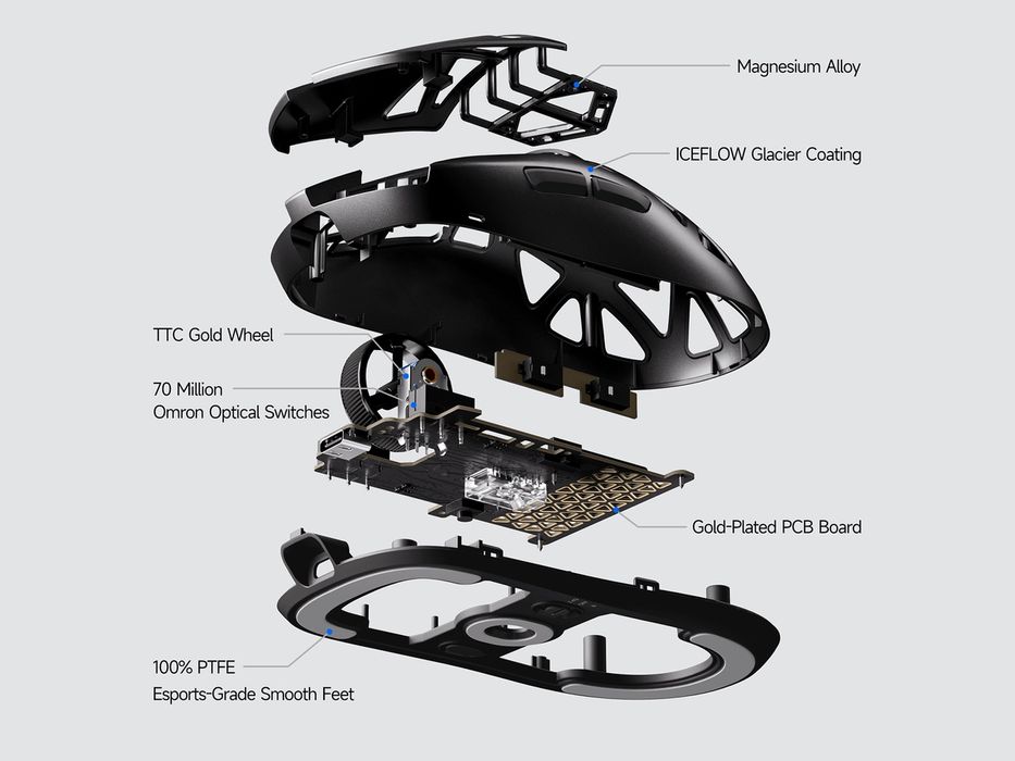 Бездротова ігрова миша MCHOSE A7X Ultra з магнієвого сплаву