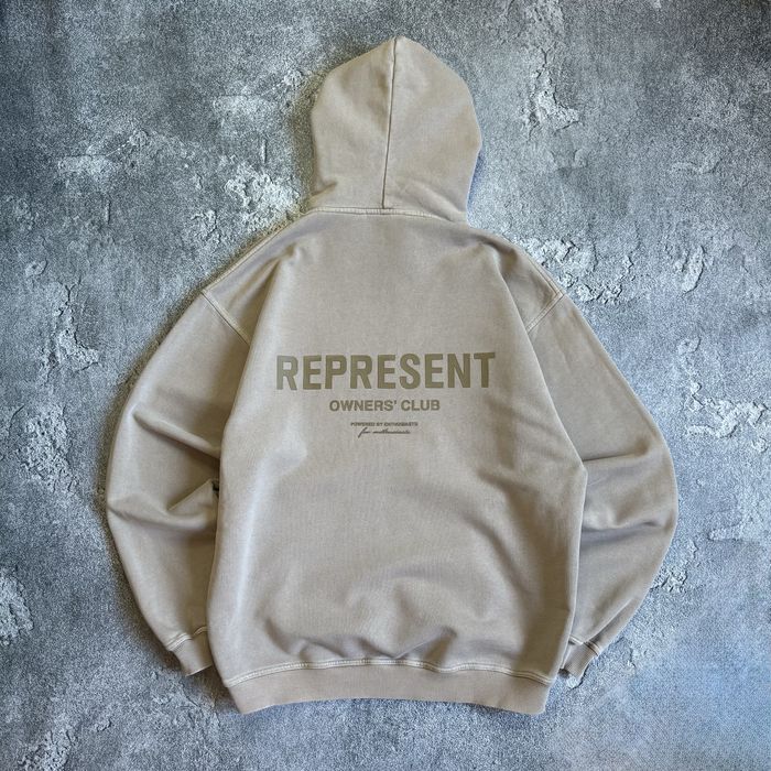 Худі оверсайз фіт represent BIG logo nike кремового кольору, armani