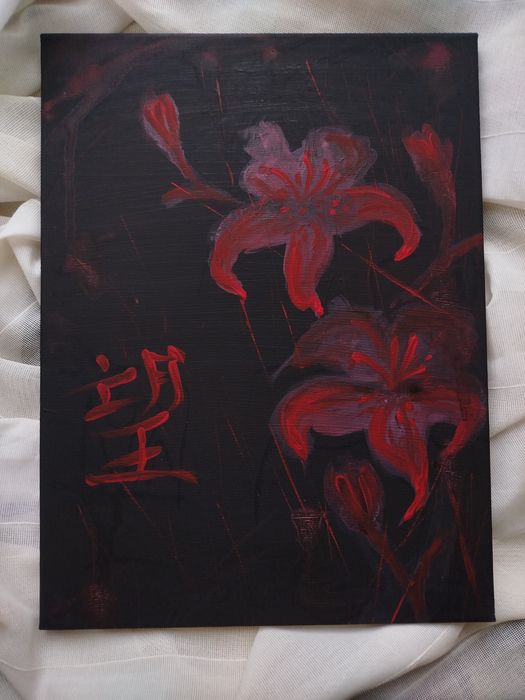 Картина ручної роботи в азіатському стилі