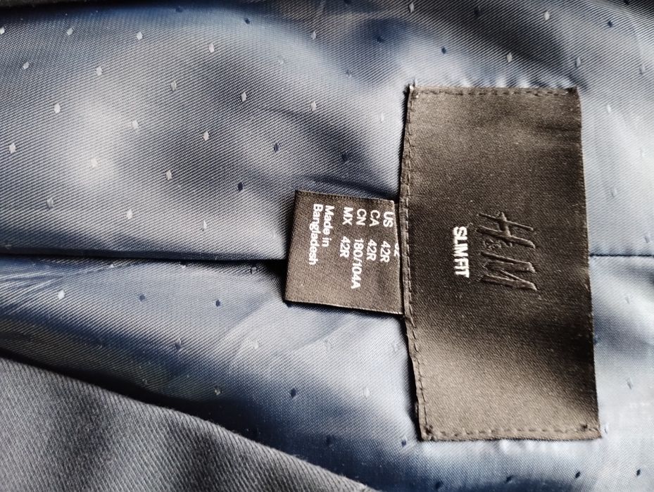 Garnitur męski granatowy H&M