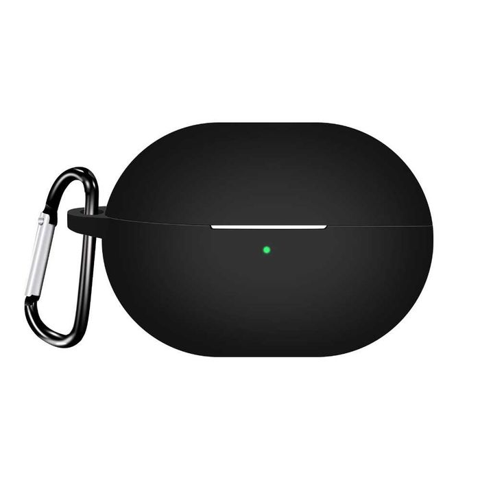 Чехол силиконовый на наушники Huawei Freebuds Pro 4 + карабин (black)