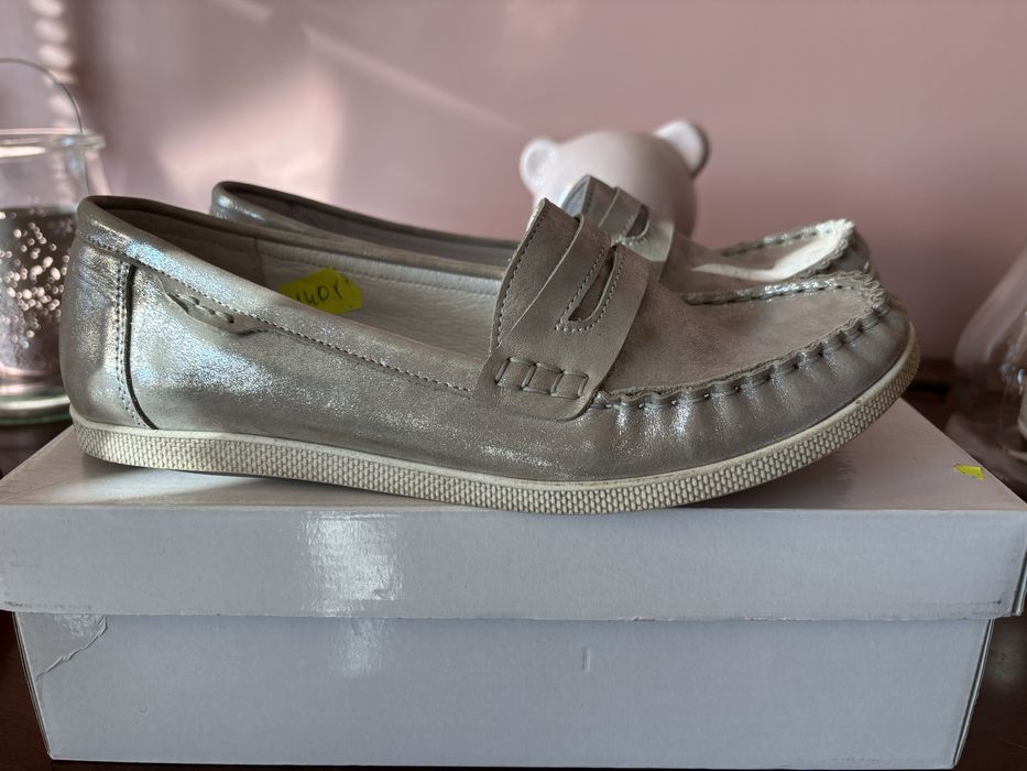 Mokasyny skórzane r.39