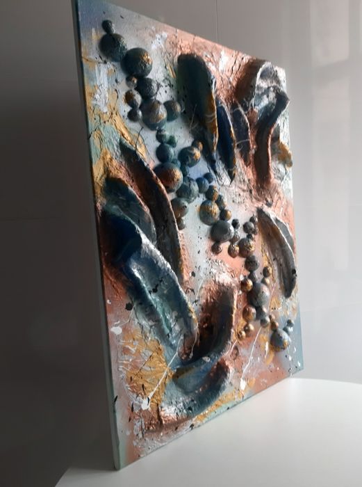 Quadro Original Pintura Acrilica Dim: 80x60 cm