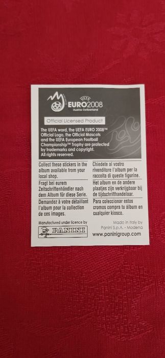 Cromo Uefa Euro 2008 - Miguel Veloso